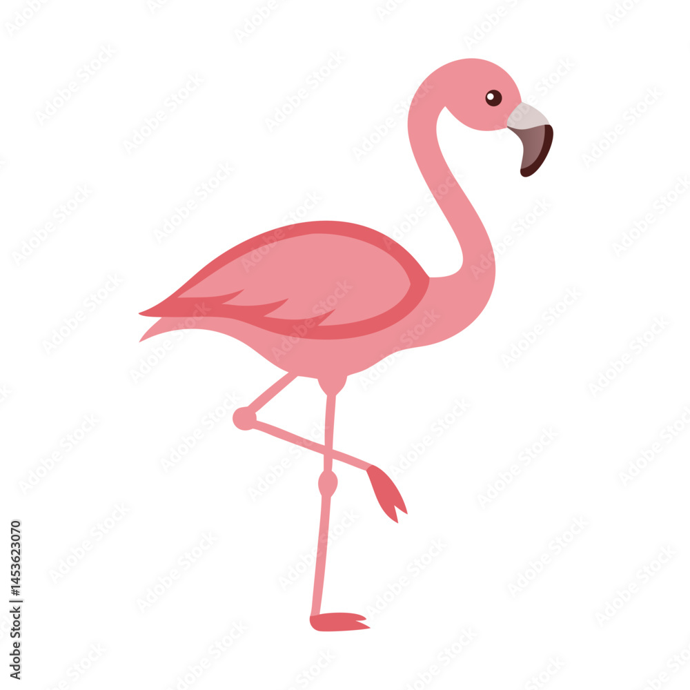 Fototapeta premium Flamingo: The Elegant Pink Wader