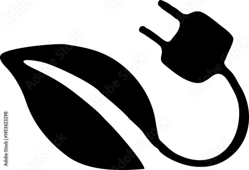 Sustainability symbol for energy saving_Black