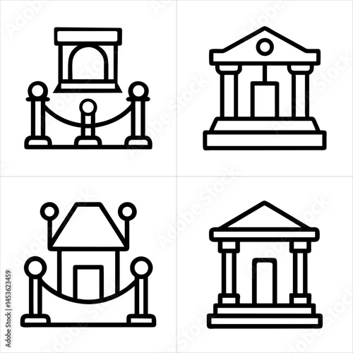 museum icon set
