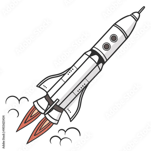 Rocket white backgrount