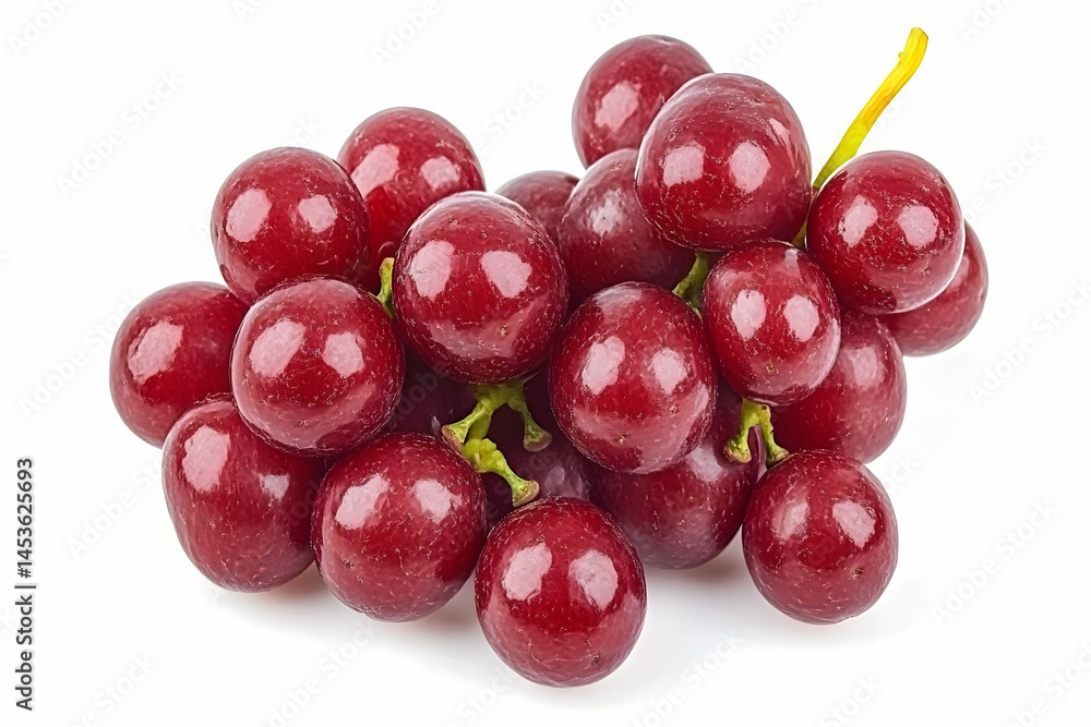 Vibrant Red Grapes Cluster, Juicy and Ripe Fruit Vibrant Red Grapes Cluster, Juicy and Ripe Fruit