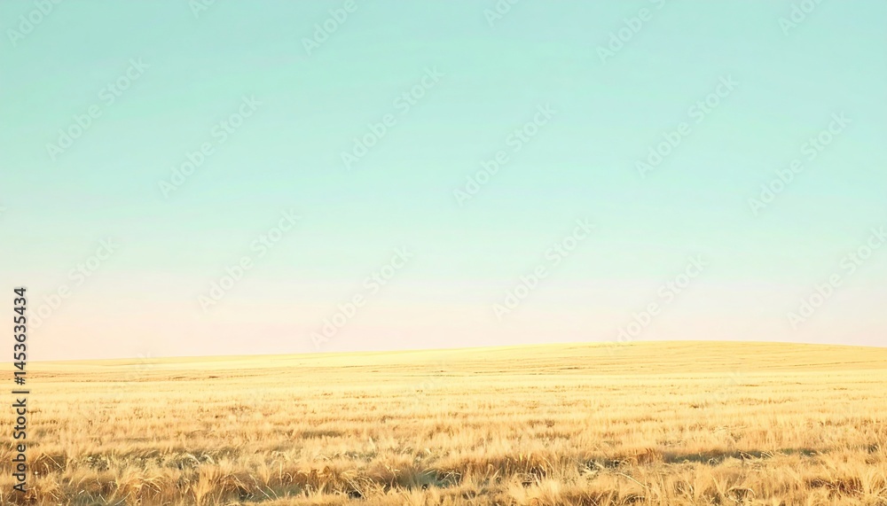 Golden wheat fields stretching across the horizon rural setting landscape photography calm atmosphere wide-angle view nature's beauty Golden wheat fields stretching across the horizon rural setting landscape photography calm atmosphere wide-angle view nature's beauty