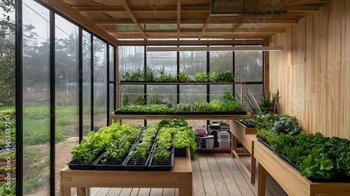A smart greenhouse growing food with no soil