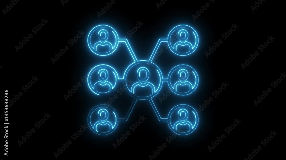 Neon social network connection glowing people network concept digital communication technology futuristic connection and relationship visual presentation Neon social network connection glowing people network concept digital communication technology futuristic connection and relationship visual presentation