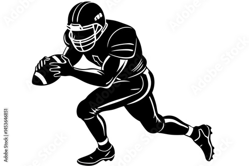 American football player silhouette running with transparency vector sports design, american football, football player, running, silhouette, sport, side profile, vector, design, athlete, sports