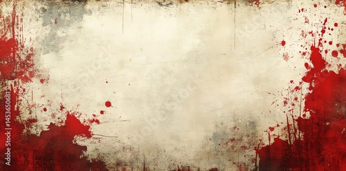 Grunge Background Red Blood Splatter