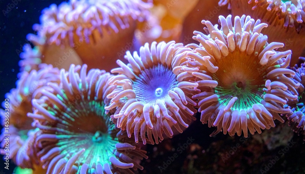 Fototapeta premium Macro Shot of Vibrant Coral Polyps