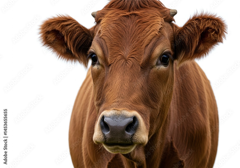 close up photo of cow head with plain white background close up photo of cow head with plain white background