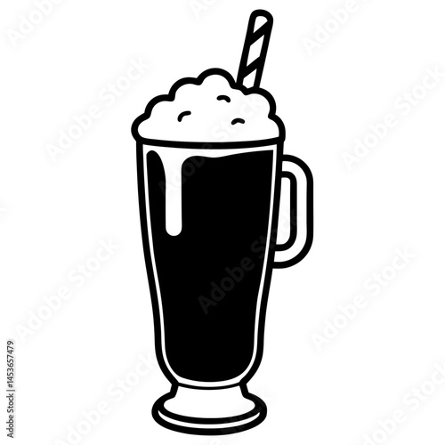 vector illustration of a glass of milk