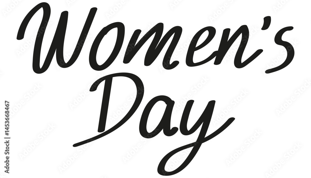 Fototapeta premium Women's Day text design for celebration and empowerment. mother's day concept