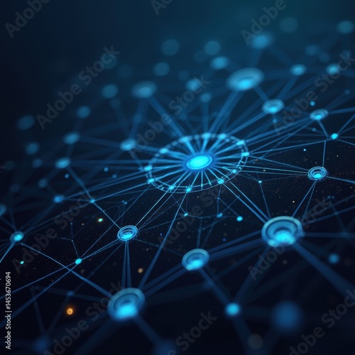 Abstract visualization of autonomous AI decision-making process

