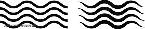Air , water waves line icon set. Simple wind, breeze, outline signs, weather symbol isolated on transparent backgrounds, vector collection with editable stroke. Various wave art design logo element.
