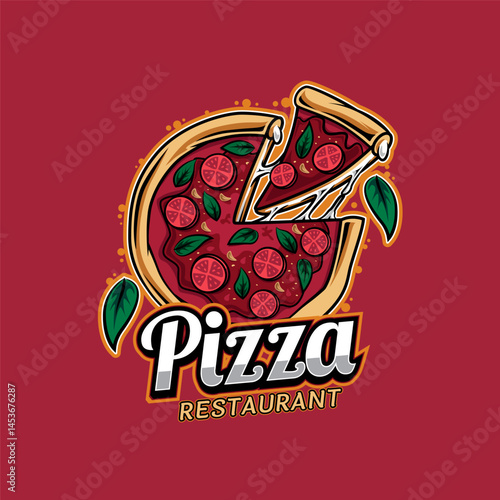 pizza logo illustration for pizza restaurant