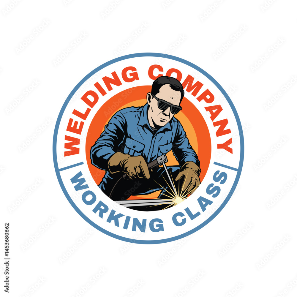 simple and attractive welding logo simple and attractive welding logo