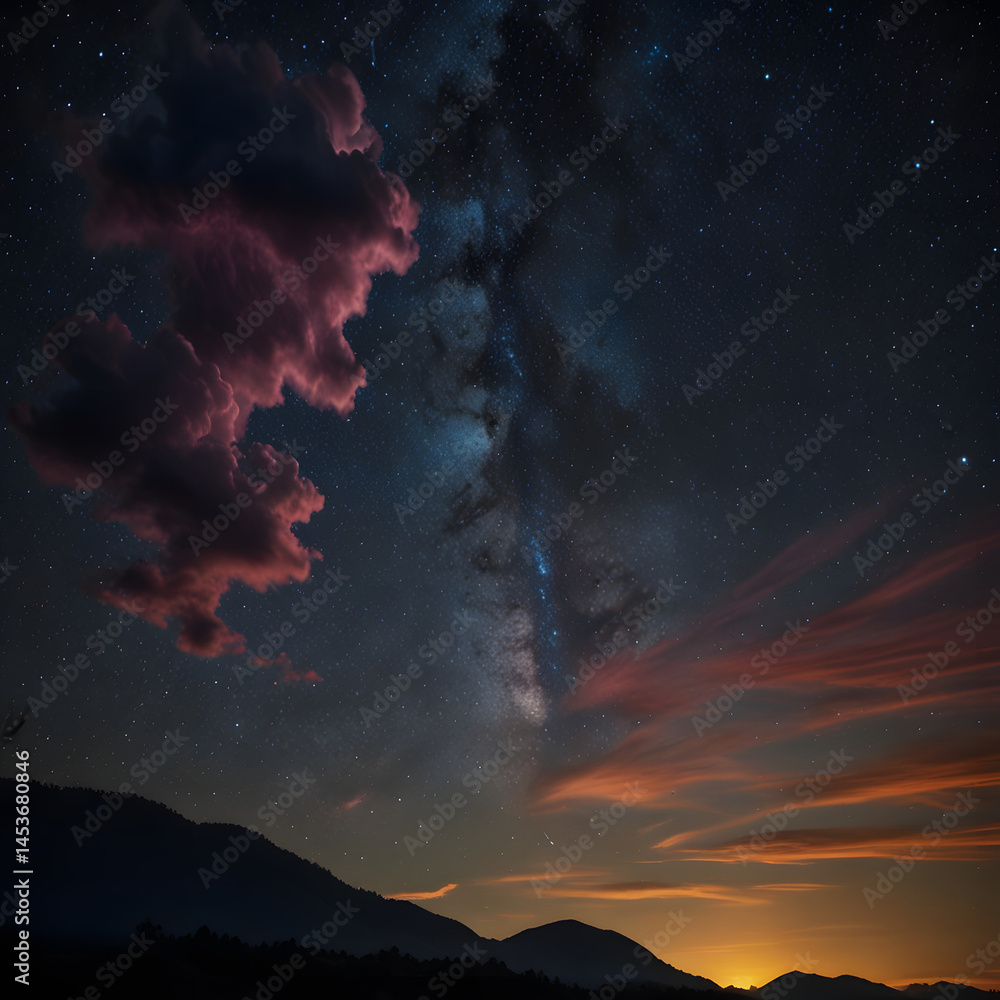 Fototapeta premium northern lights in the night