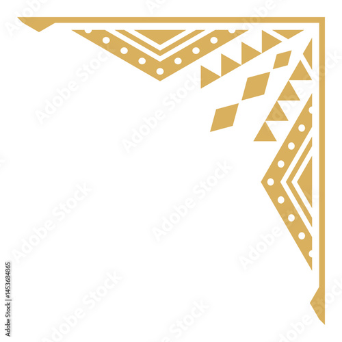 Corner element with vintage ornamental design.