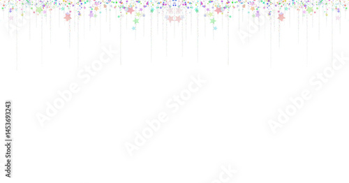 Obraz na płótnie Colorful Stars Confetti Png Shape Transparent Background w salonie