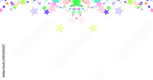 Obraz na płótnie Colorful Stars Confetti Png Shape Transparent Background w salonie
