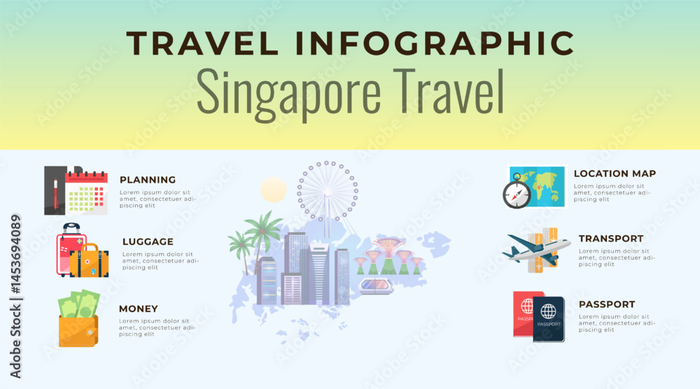 Singapore Culture Infographic Presentation Layout Banner Singapore Culture Infographic Presentation Layout Banner
