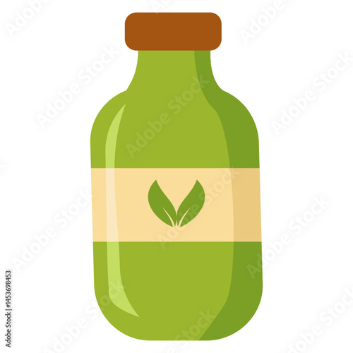 Green Herbal Bottle for Natural Wellness