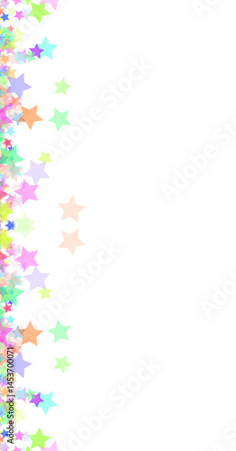 Obraz na płótnie Colorful Stars Confetti Png Shape Transparent Background w salonie