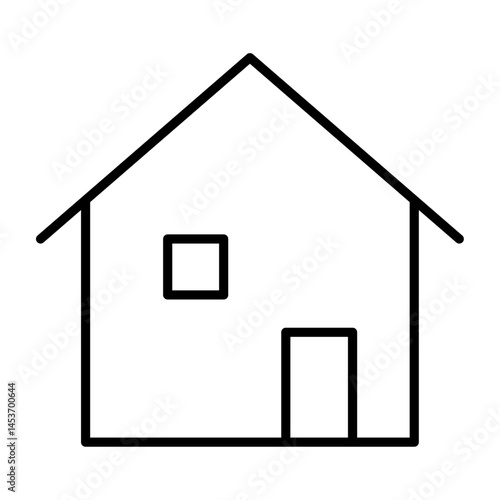 家の線画アイコン、不動産やWEBのホームアイコン