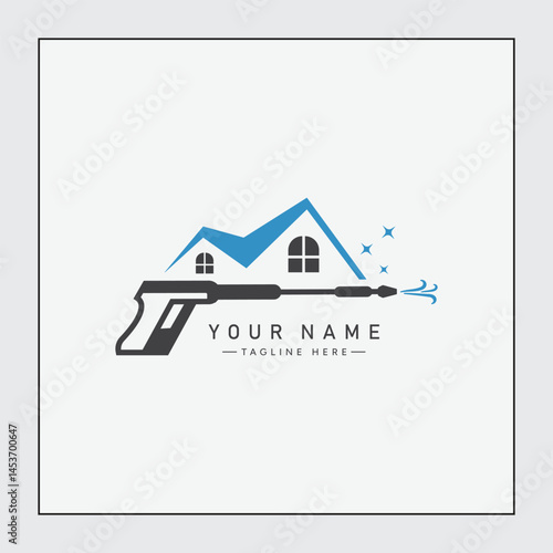 House Cleaning and Washing Service Logo