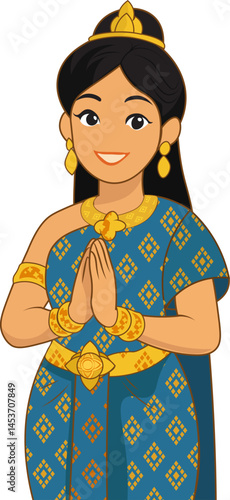 003_Cambodia Traditional Gril with Green Dress.eps