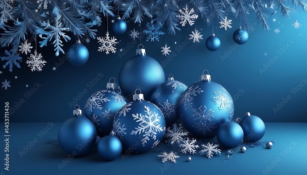 Blue background with a bunch of blue and white Christmas ornaments. Graphic, vector, illustration, art, icon, design, clipart, cartoon, sketch, watercolor, mockup, abstract, digital, stock, images, AI Blue background with a bunch of blue and white Christmas ornaments. Graphic, vector, illustration, art, icon, design, clipart, cartoon, sketch, watercolor, mockup, abstract, digital, stock, images, AI