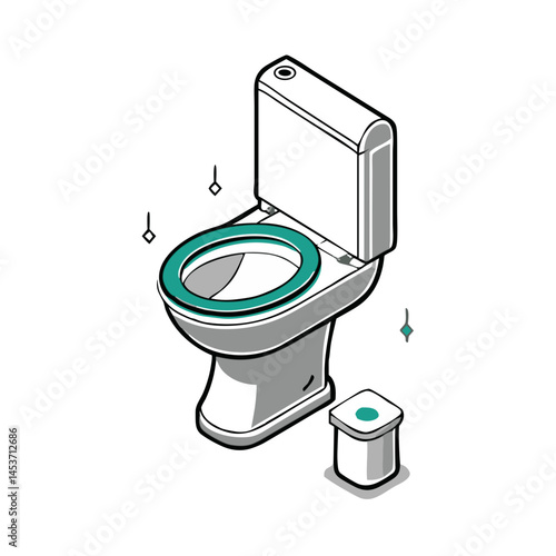 Toilet Icon for Bathroom Facility Maps, Public Restroom Locators, Building Floor Plans, Facility Management Applications and Wayfinding Systems