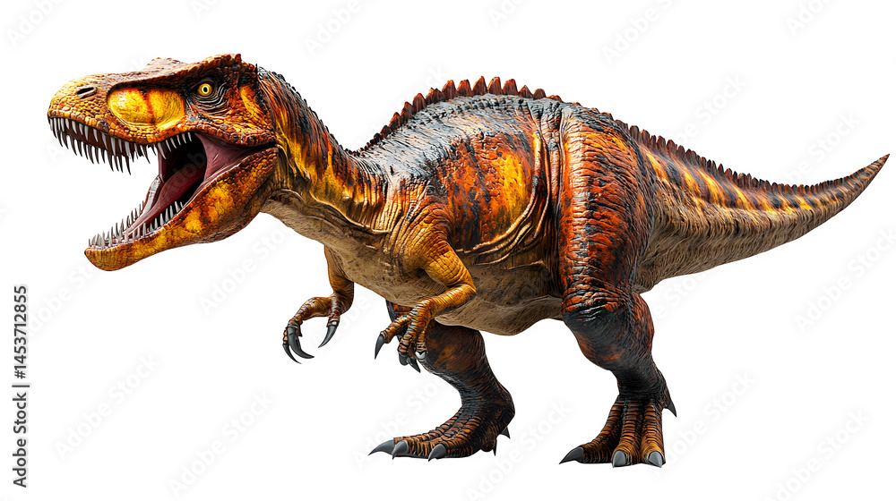 Naklejka premium Spinosaurus dinosaur model, 3D rendering isolated on white background