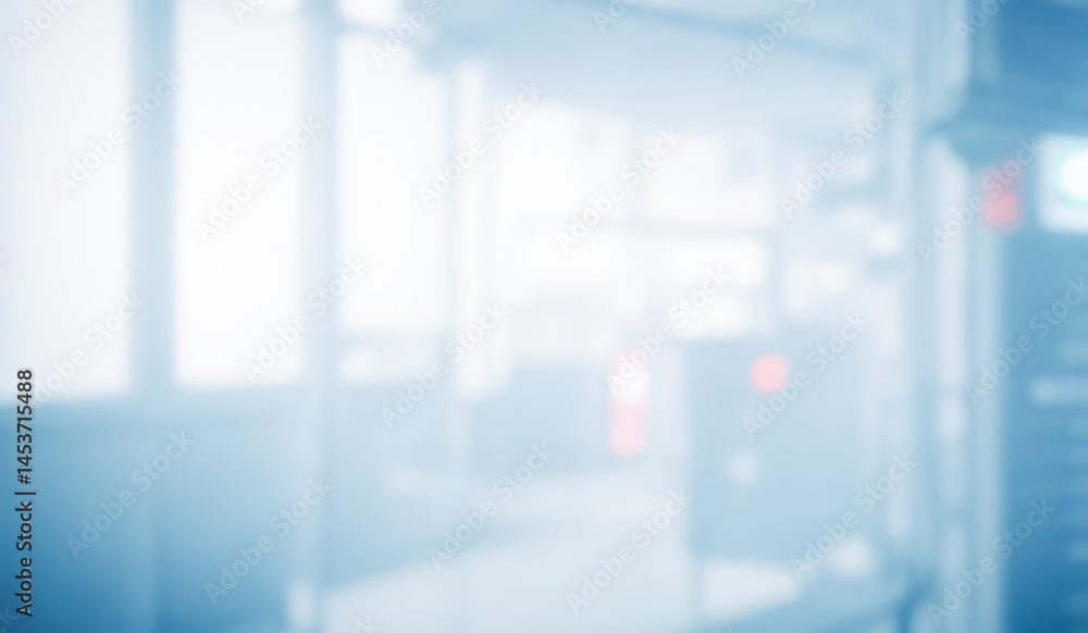 Blurred interior with light coming through windows creating a bright hazy effect. Blurred interior with light coming through windows creating a bright hazy effect.