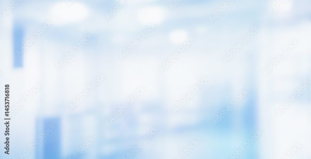 Abstract blurred background of an office or hospital interior with blue tones. Abstract blurred background of an office or hospital interior with blue tones.