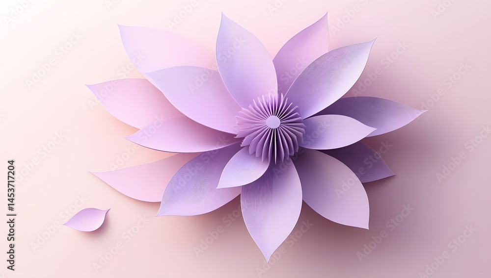 Delicate, three-dimensional, pastel flower design. Delicate, three-dimensional, pastel flower design.