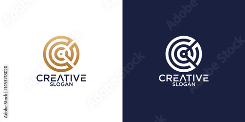 initials sc abstract monogram logo vector design
