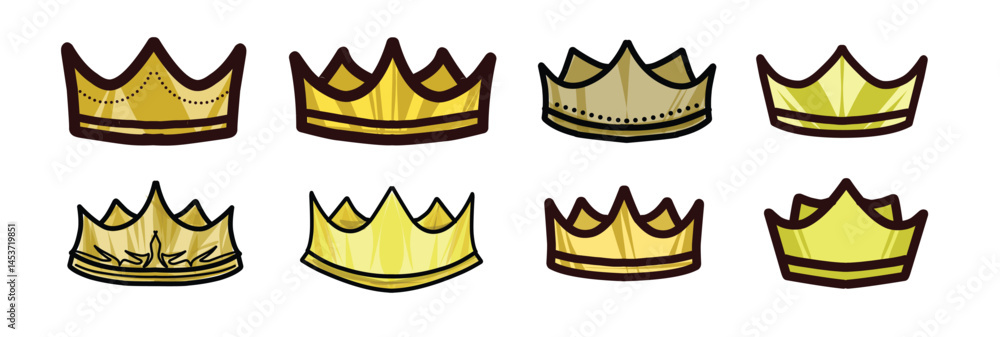 group set of golden crown group set of golden crown