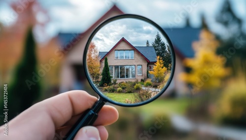 Home Inspection: Magnifying the Details of a Suburban House for Sale