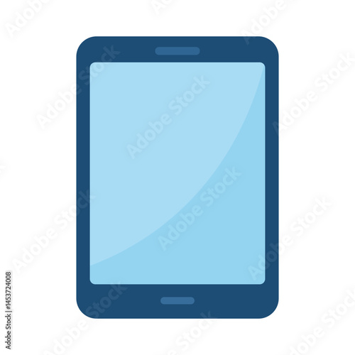 Minimal Flat Tablet Icon – Touchscreen Digital Device Vector