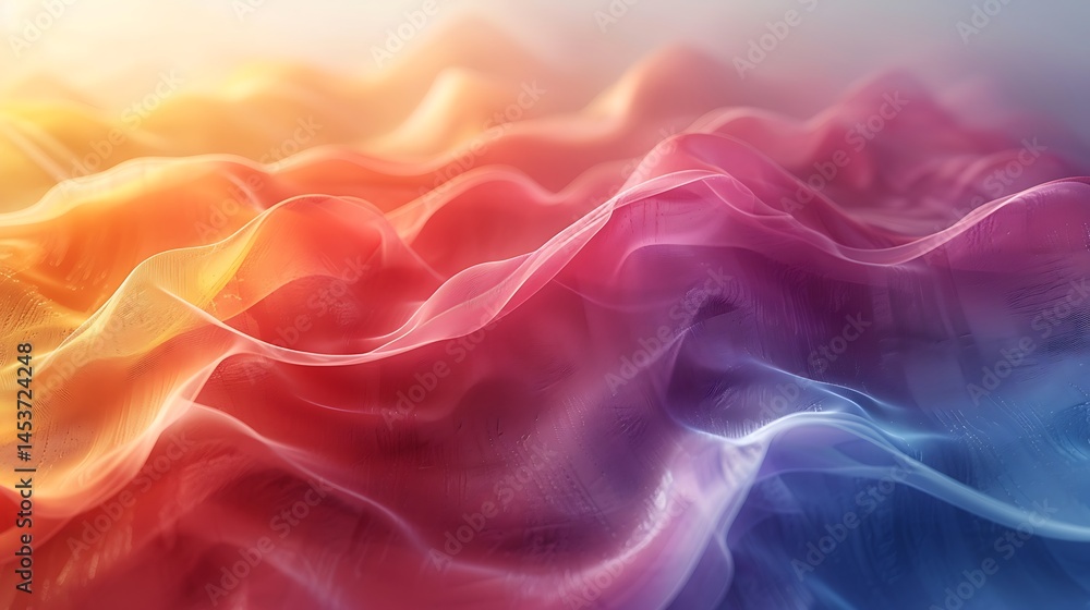 Obraz premium Vivid neon strips in colorful gradient high resolution picture