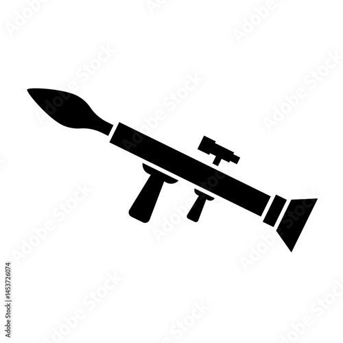 Rocket launcher silhouette icon. Vector.