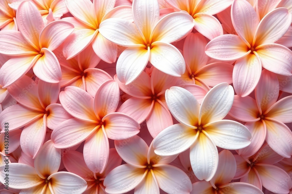 Fototapeta premium Delicate, overlapping lilies in pastel shades, forming a continuous motif , pastel, repeat, design