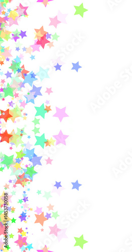 Obraz na płótnie Colorful Stars Confetti Png Shape Transparent Background w salonie
