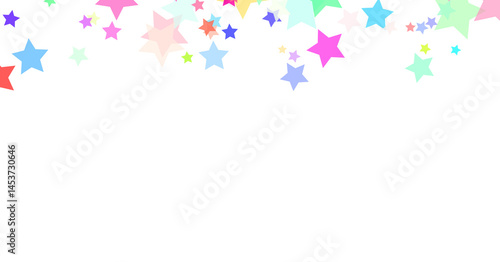 Obraz na płótnie Colorful Stars Confetti Png Shape Transparent Background w salonie