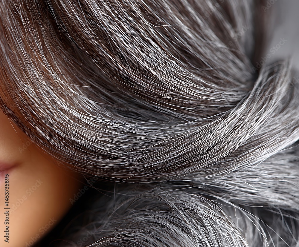 Naklejka premium Strands of hair. White hair