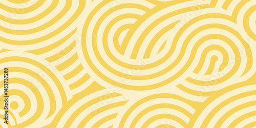 Abstract horizontal background with colorful waves. Trendy vector illustration in style retro 60s, 70s. Pastel colors