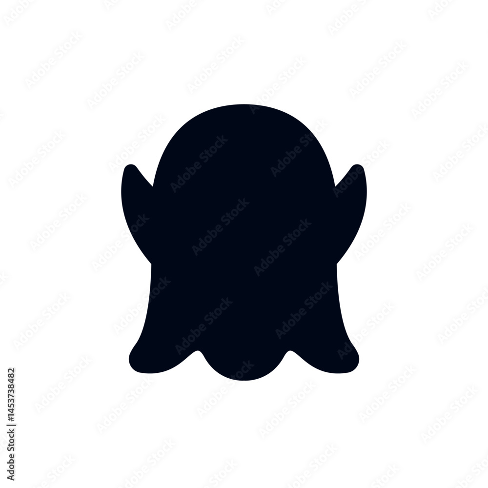 Obraz premium Funny ghost emoji vector boo spooky halloween chat symbol sign icon illustration