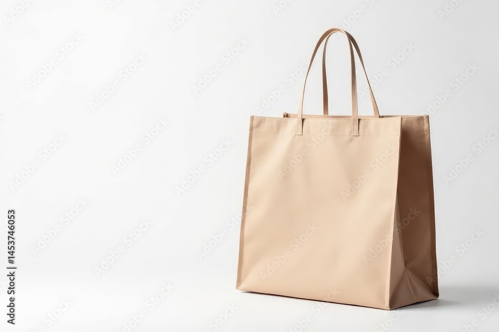 Stylish canvas shopping bag, white background, bag mockup, casual, cloth bag Stylish canvas shopping bag, white background, bag mockup, casual, cloth bag