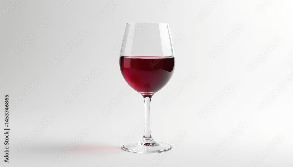 Single glass of ruby red wine on pure white backdrop , pinot noir, color, simple Single glass of ruby red wine on pure white backdrop , pinot noir, color, simple