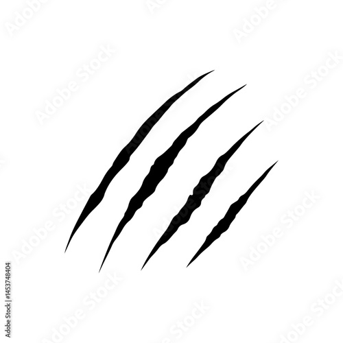 Panther scratches silhouette vector flat illustration design.