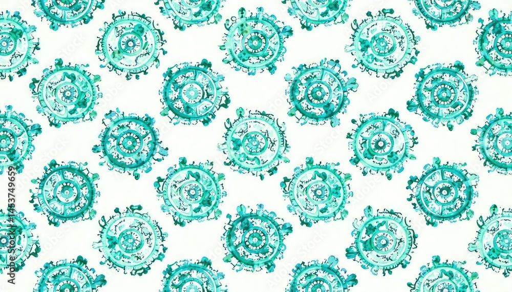 Bold teal paisley pattern on off-white backdrop, white, sophisticated Bold teal paisley pattern on off-white backdrop, white, sophisticated